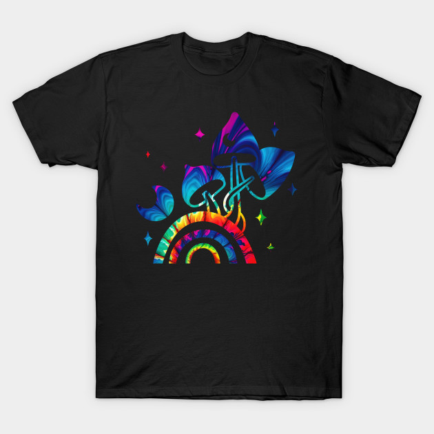 Three Magic Mushrooms on a Rainbow by KOTOdesign